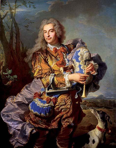 Hyacinthe Rigaud Gaspard de Gueidan playing the musette